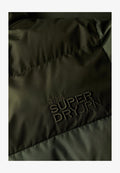 Superdry & Co BLOCK HOODED PUFFER - Winter jacket - surplus goods olive green
