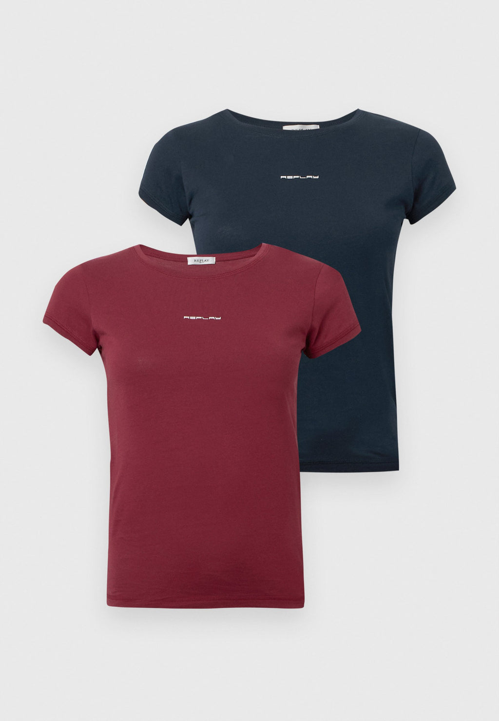 Replay FITTED CREW NECK LOGO 2 PACK