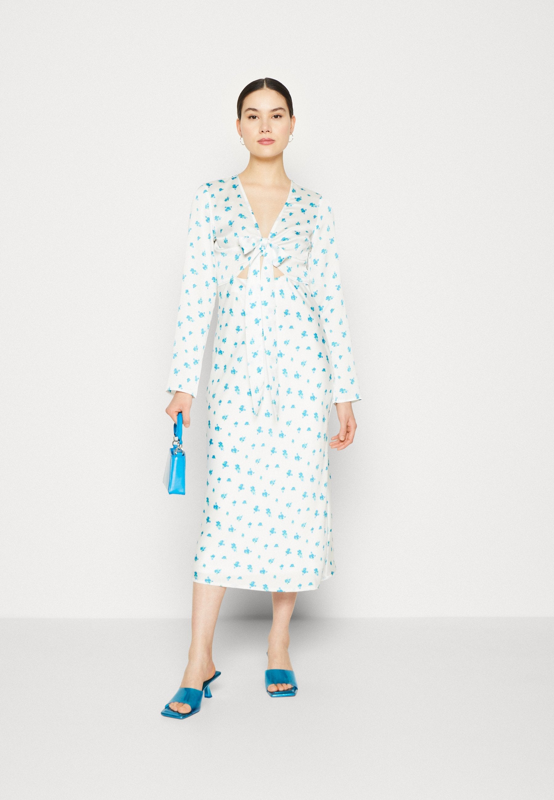 Gina Tricot TIE FRONT MIDI DRESS