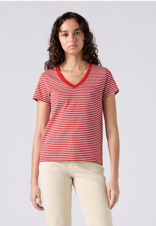 Levi's® PERFECT - Print T-shirt - red/offwhite