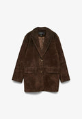 Vero Moda VMPERNILLE Suede - Blazer - chocolate torte