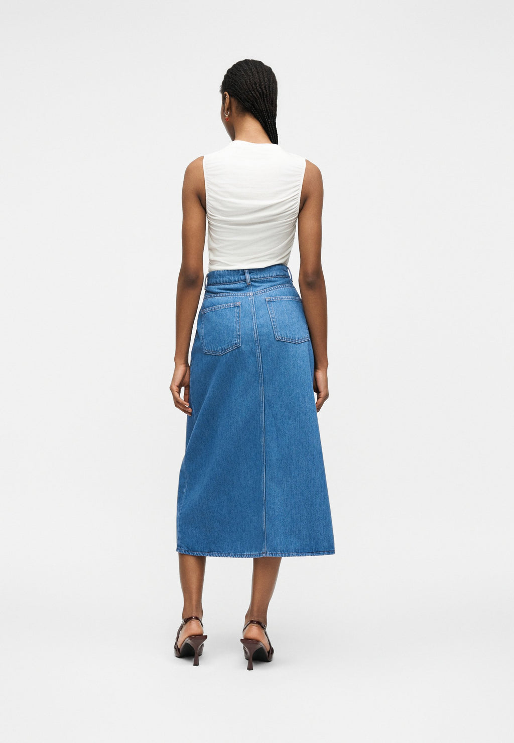 Topshop Denim TSABBY Midi