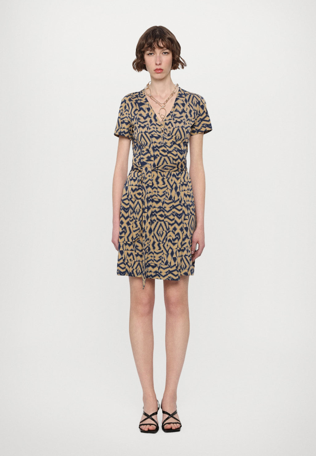 Diane von Furstenberg JULIAN SHORT SLEEVE WRAP DRESS