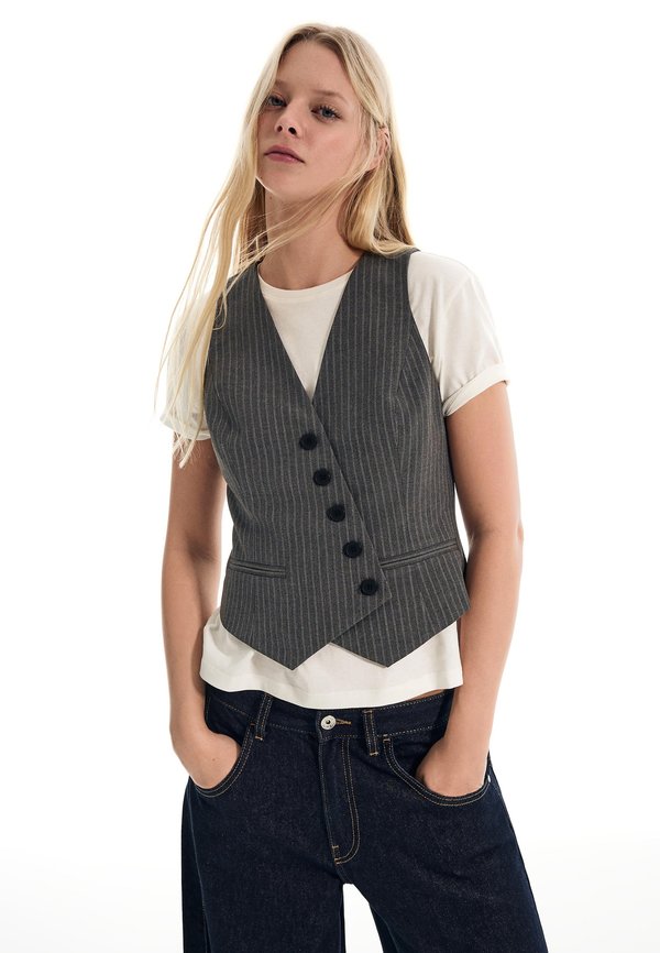 Bershka Waistcoat - grey