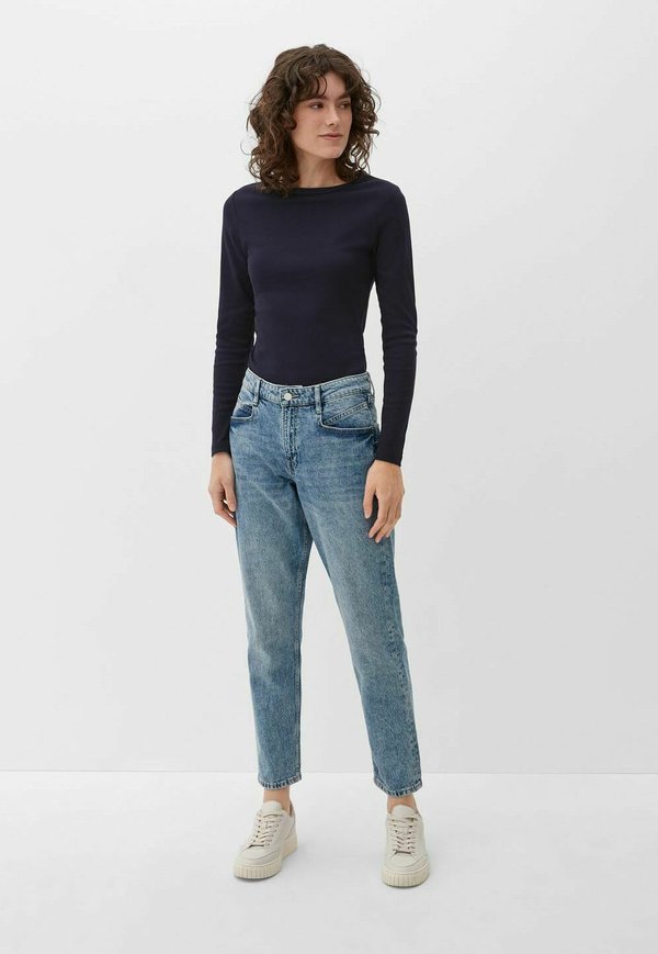 s.Oliver S.OLIVER DAMEN LONGSLEEVE LANGARMSHIRT RUNDHALS-AUSSCHNITT PACK OF 2 - Long sleeved top - navy