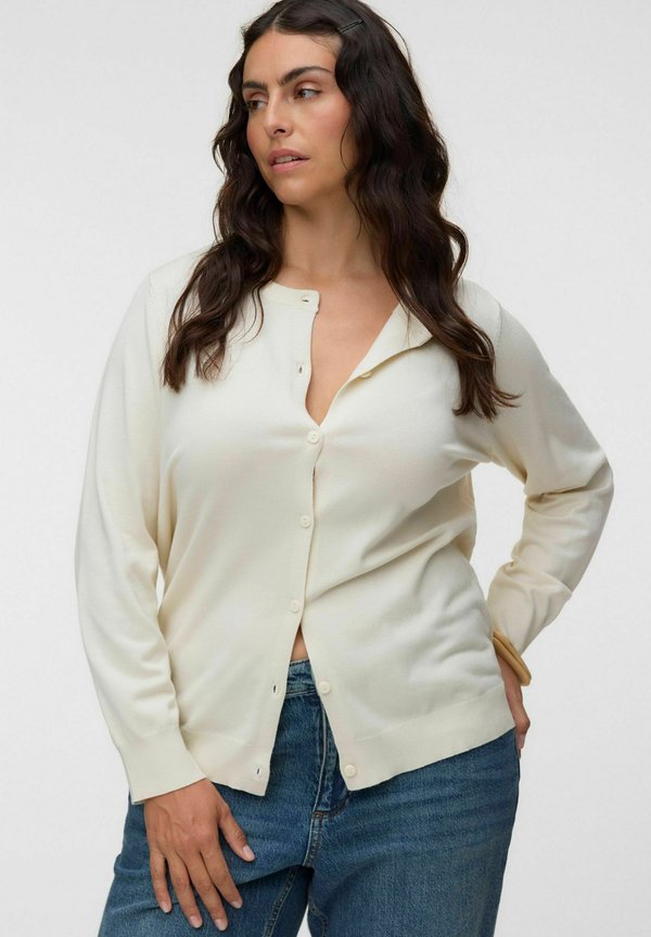 Vero Moda Curve CARDIGAN VMCSILJE KNIT CARDIGAN - Cardigan - birch