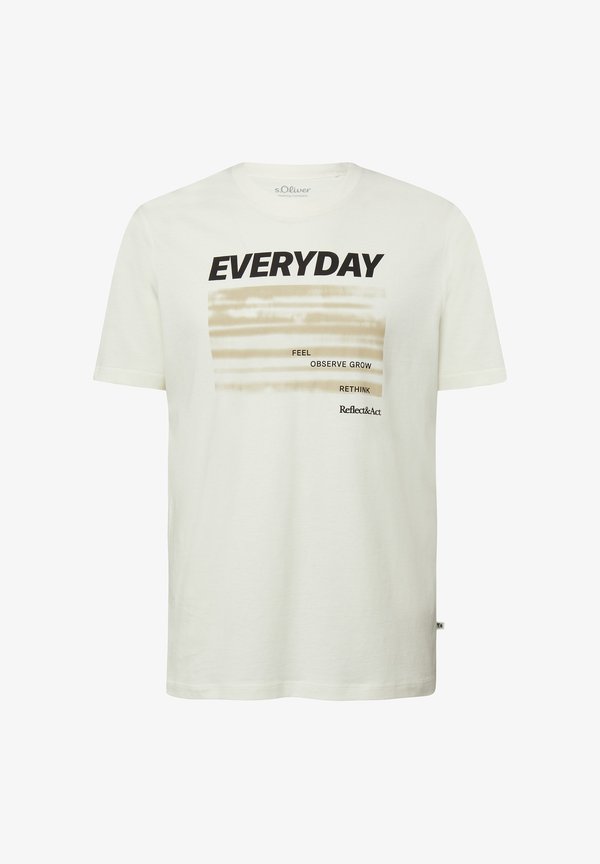 s.Oliver T-SHIRT - Print T-shirt - creme