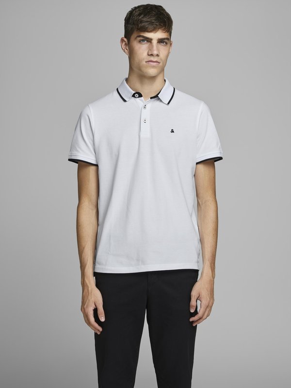 Jack & Jones JJEPAULOS POLO SS NOOS - Polo shirt - white