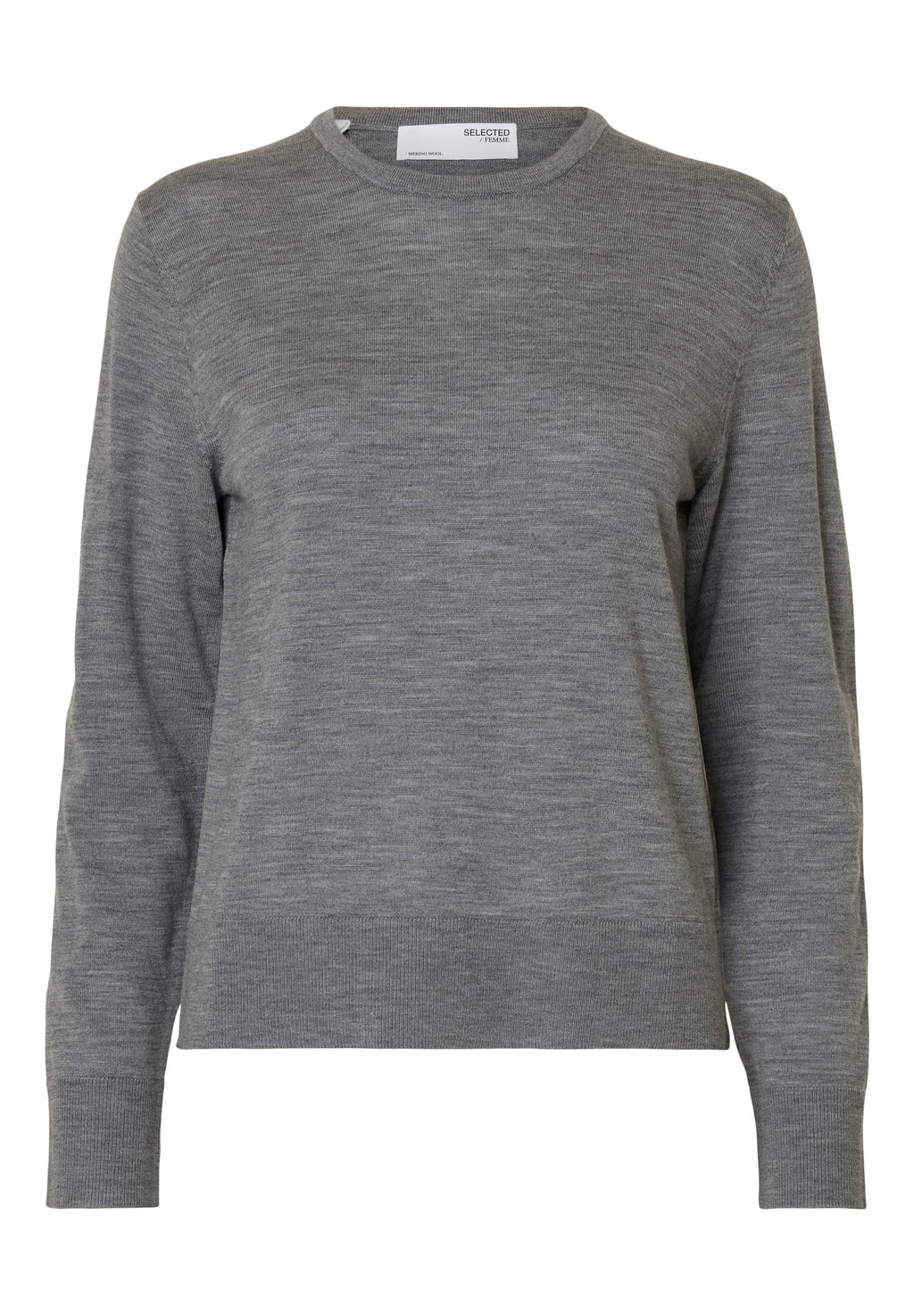 Selected SLFTHEA LS KNIT MERINO O-NECK NOOS