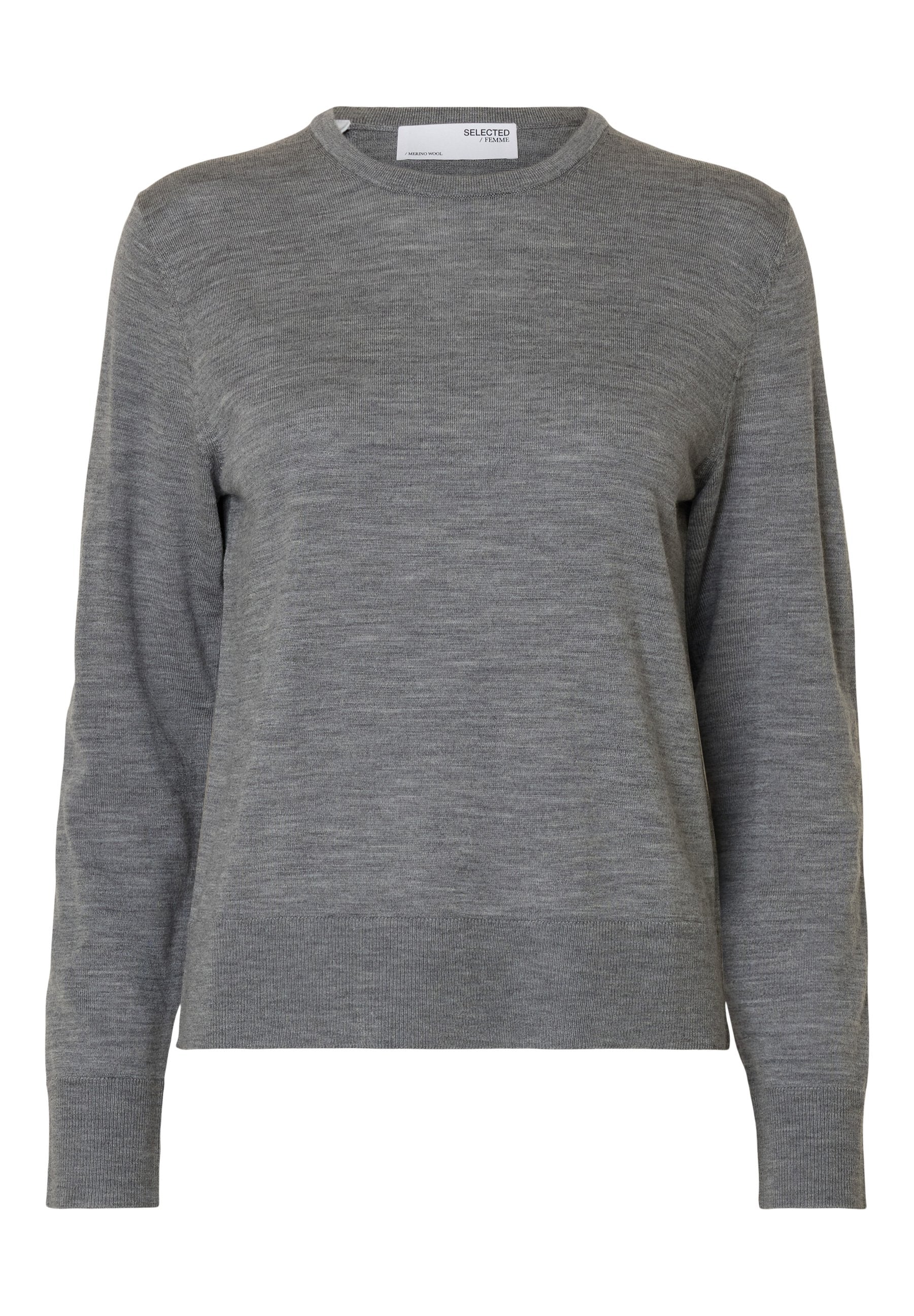 Selected SLFTHEA LS KNIT MERINO O-NECK NOOS