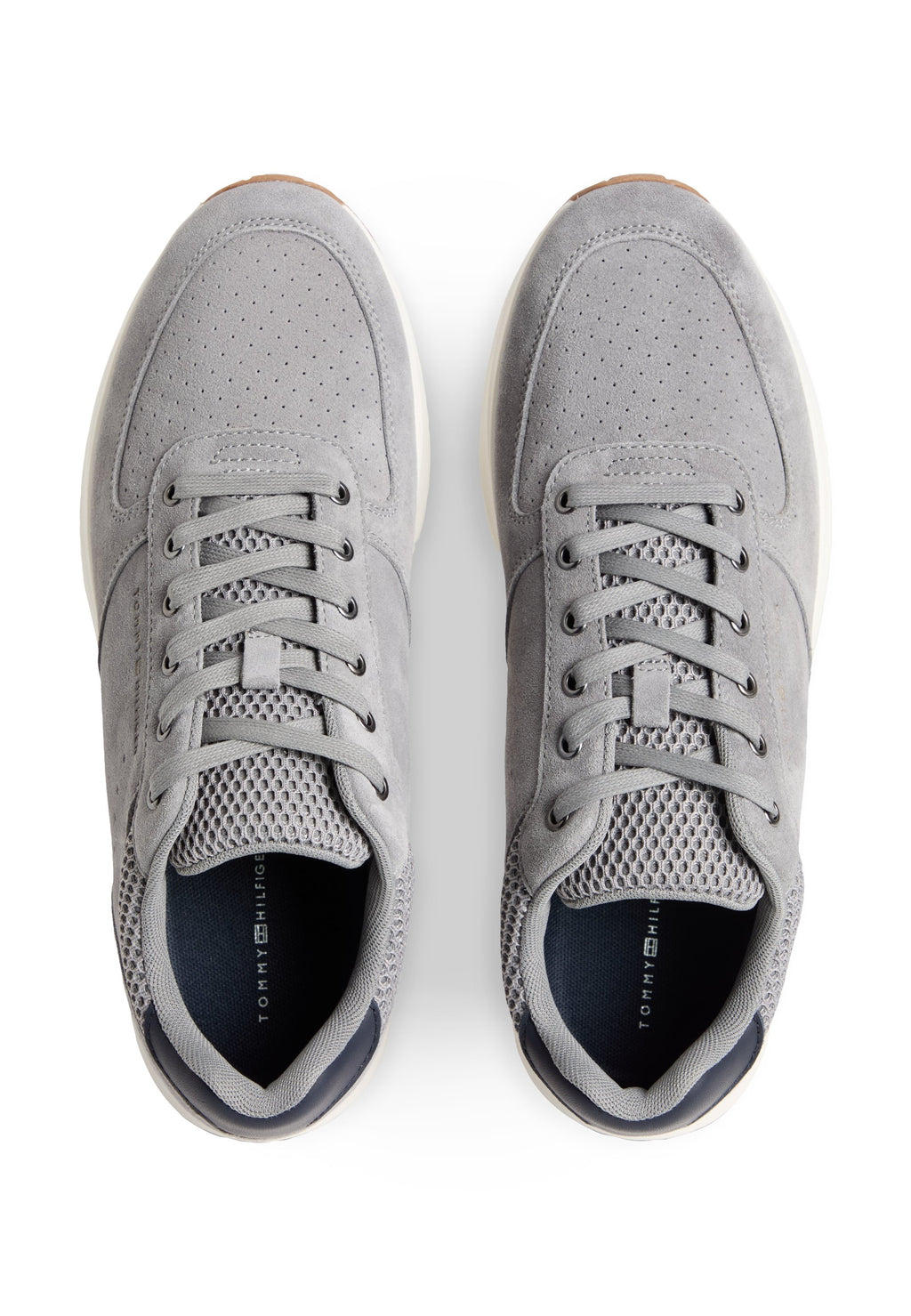 Tommy Hilfiger SUEDE MIXED TEXTURE FINE CLEAT TRAINERS