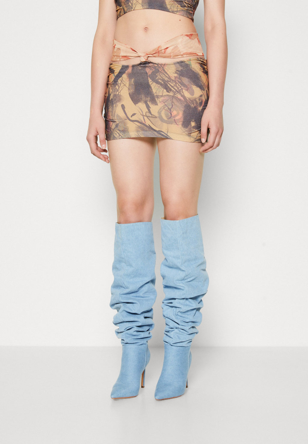 Jaded London KNOTTED BEACH SKIRT CONTRAST