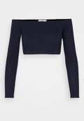 WAL G. HOLLIE OFF SHOULDER CROP