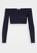 WAL G. HOLLIE OFF SHOULDER CROP