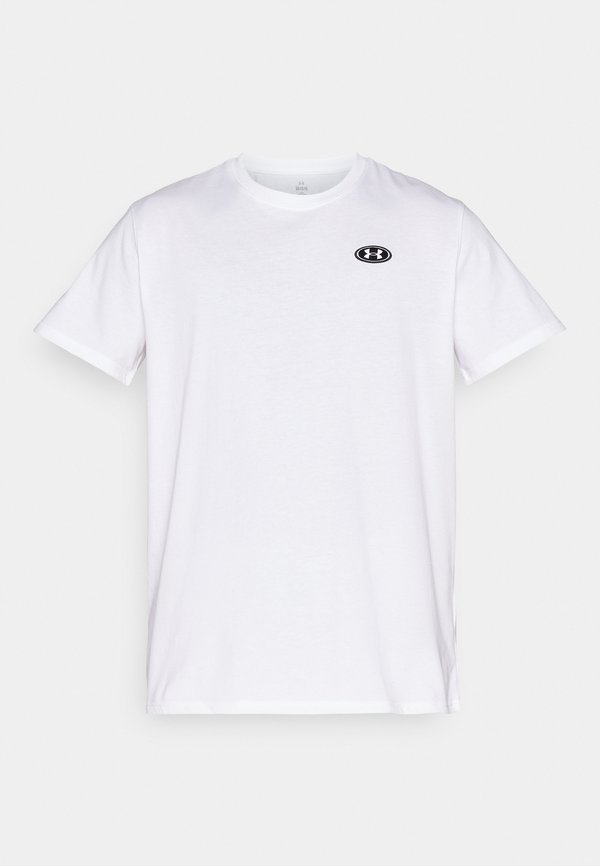 Under Armour HEAVYWEIGHT LEFT CHEST PATCH - Basic T-shirt - white/black