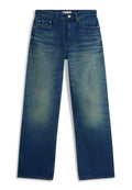 WHISKERED MID RISE LOOSE STRAIGHT LEG JEANS Media 1