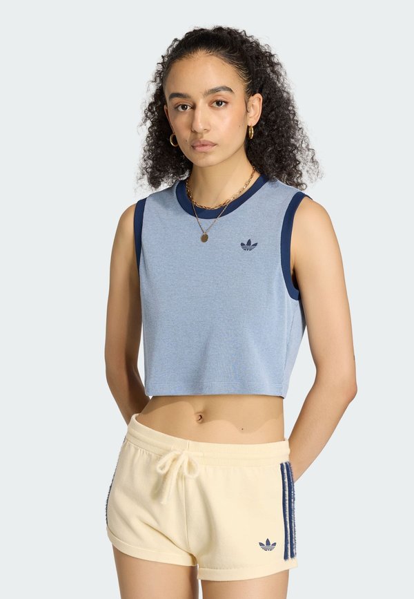 adidas Originals ADIDAS ORIGINALS HEATHER TANK - Top - night indigo blue dawn