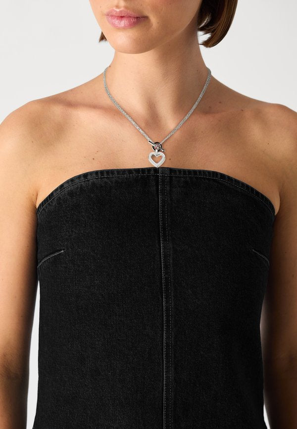 Tommy Hilfiger TOGGLE HEART - Necklace - silver-coloured