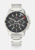Tommy Hilfiger MASON - Chronograph watch - silver-coloured/black