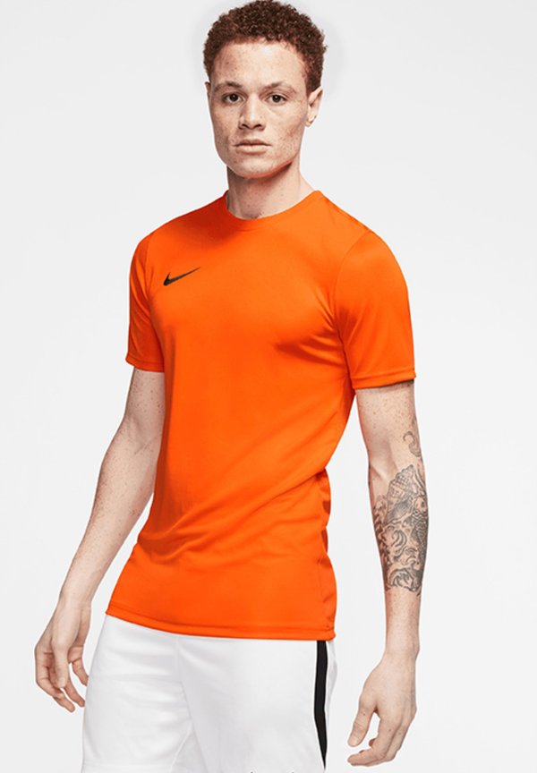 Nike Performance FUSSBALL "DRI-FIT PARK" - Basic T-shirt - safety orange / black