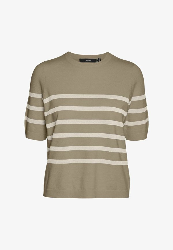 Vero Moda VMSABA  - Print T-shirt - silver mink