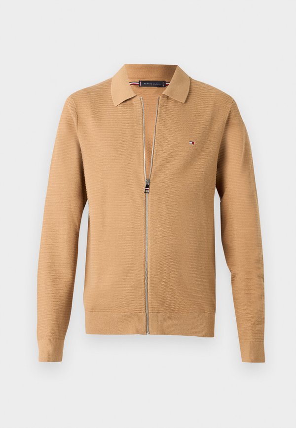 Tommy Hilfiger TEXTURED KNIT ZIP-THRU POLO CARDIGAN