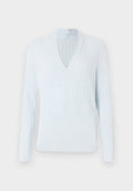 TOM TAILOR V NECK COSY - Jumper - light fjord blue