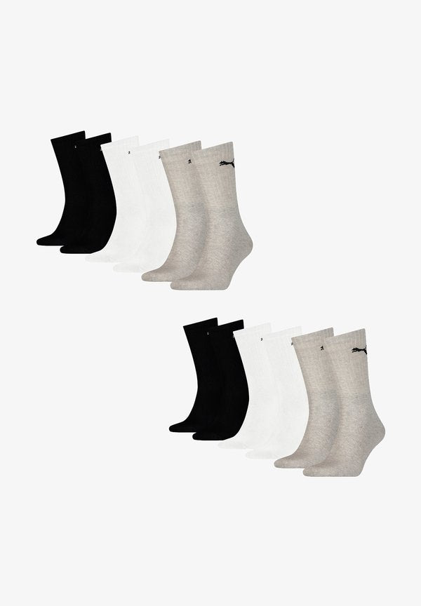Puma 12 PAIR PACK - Sports socks - grey/white/black