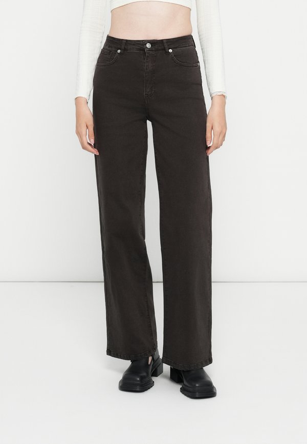 ONLY ONLJUICY MISSOURI WIDE PANT - Straight leg jeans - chocolate torte