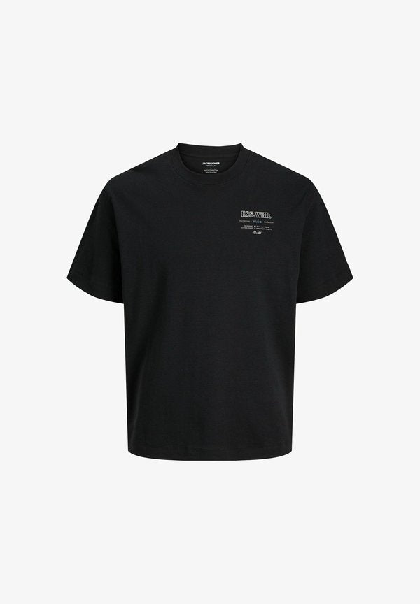 Jack & Jones Plus Size Backprintet - Print T-shirt - black