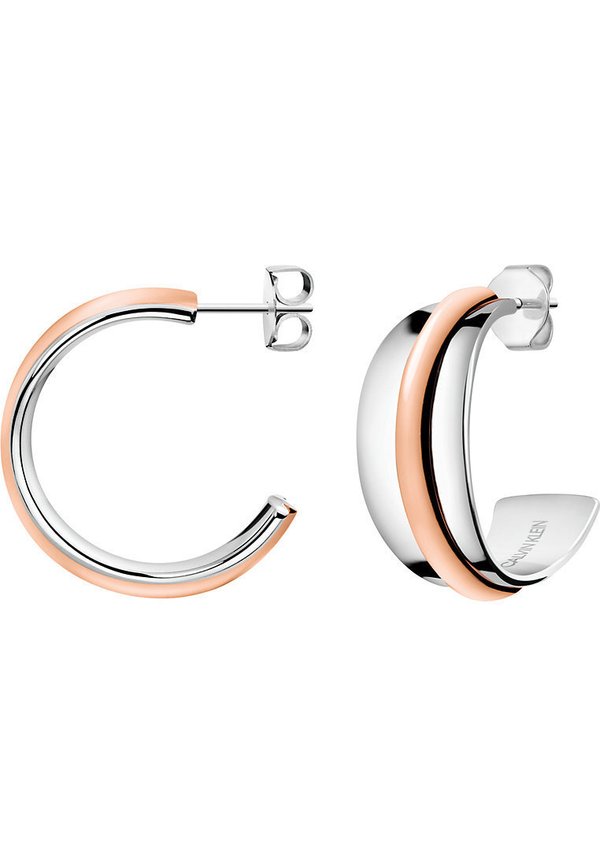 Calvin Klein CALVIN KLEIN DAMEN-CREOLE SLINKY EDELSTAHL - Earrings - bicolor