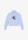Calvin Klein Jeans LS LOGO TNECK PULLOVER - Jumper - sweet blue