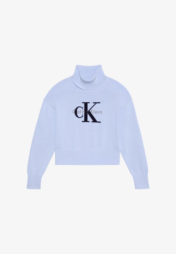 Calvin Klein Jeans LS LOGO TNECK PULLOVER - Jumper - sweet blue