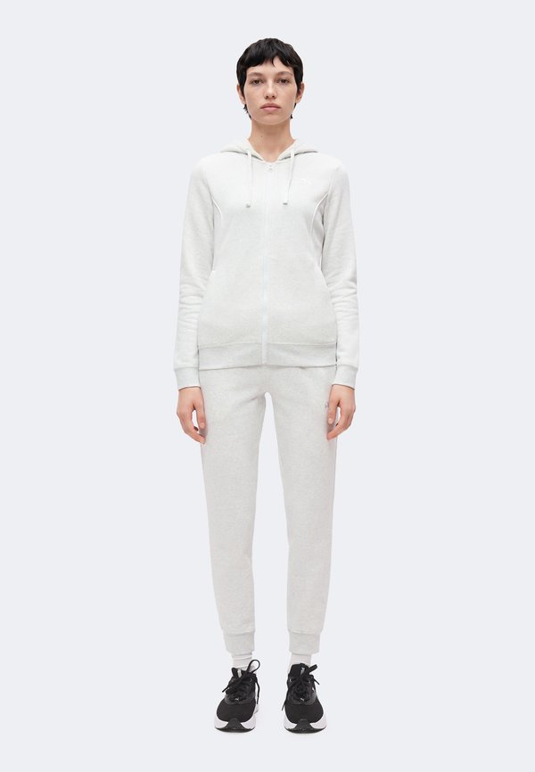 Puma HOODED SUIT FULL ZIP - Tracksuit - white glow heather