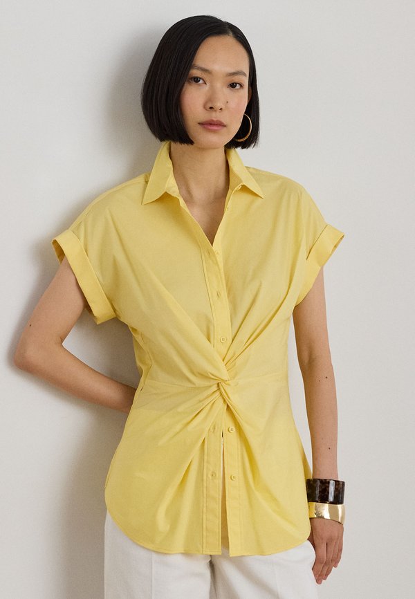 Lauren Ralph Lauren TWIST-FRONT COTTON SHORT-SLEEVE SHIRT