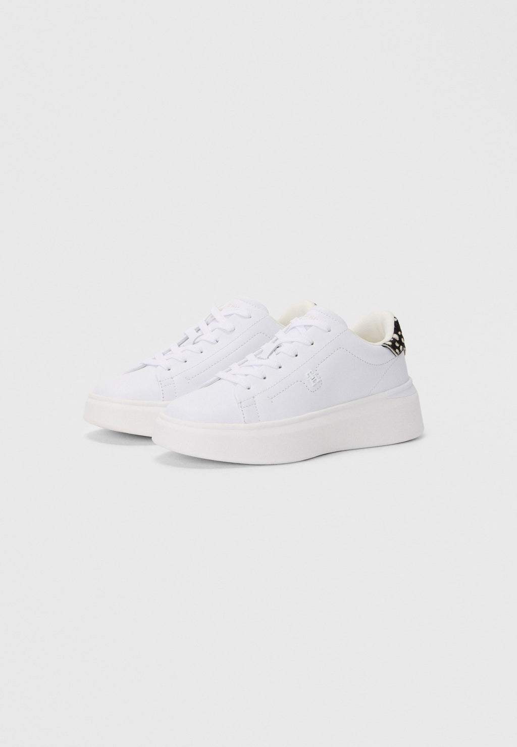 SNOW LEOPARD HEEL LEATHER PLATFORM TRAINERS Media 2