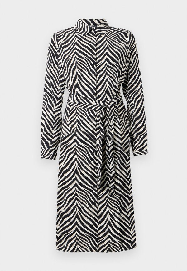 Vero Moda VMESME CALF SHIRT DRESS - Shirt dress - black