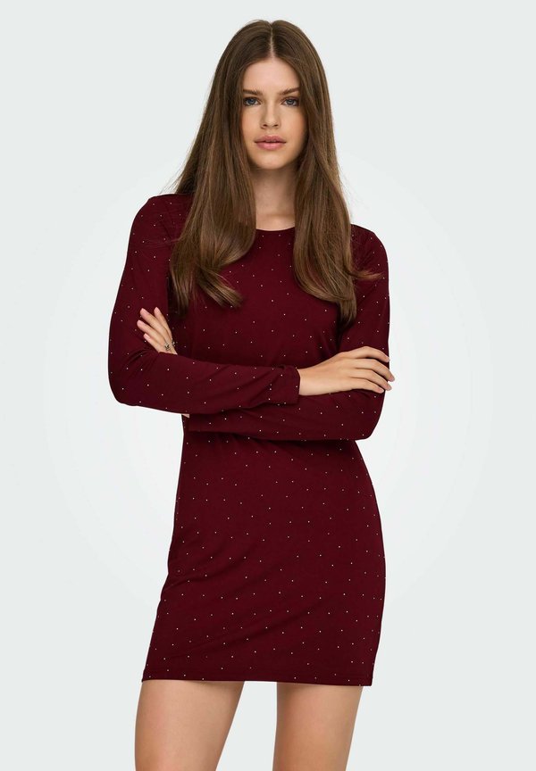 ONLY ONLZITA Short - Shift dress - cabernet