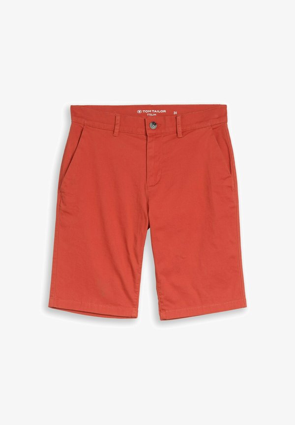 TOM TAILOR SLIM CHINO SHORTS - Shorts - chili orange