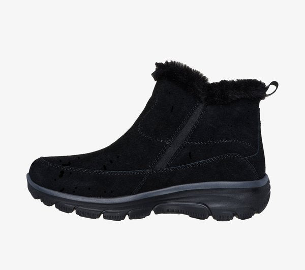 Skechers EASY GOING - Winter boots - black suede