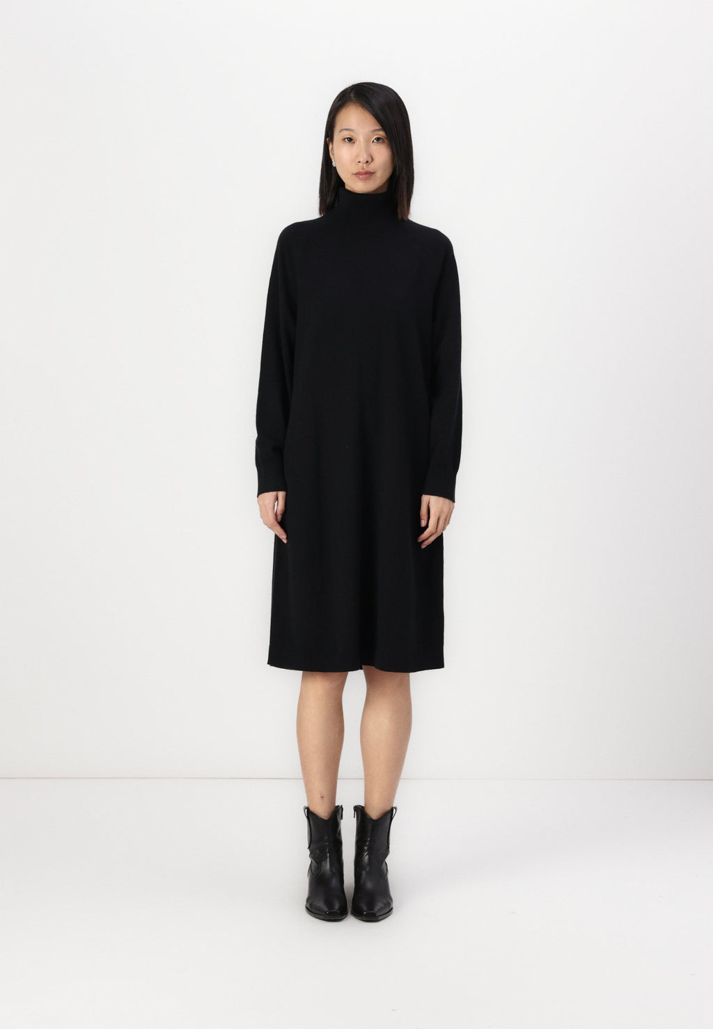 Marc O'Polo DENIM DRESS LONG SLEEVE TURTLE NECK