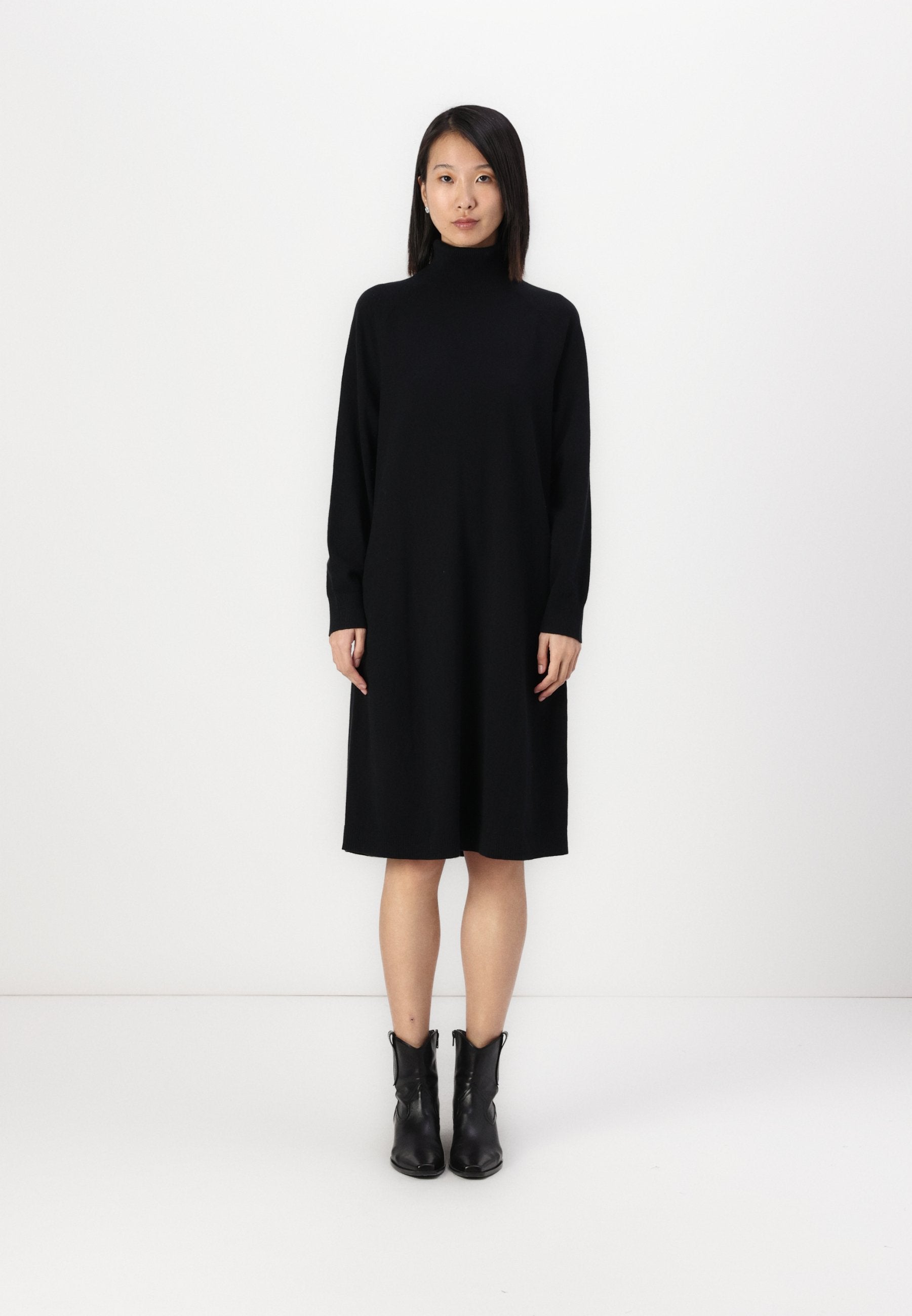 Marc O'Polo DENIM DRESS LONG SLEEVE TURTLE NECK