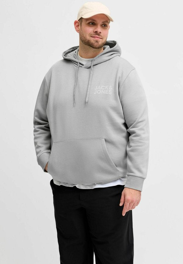 Jack & Jones JJECORP LOGO HOOD - Hoodie - ultimate grey
