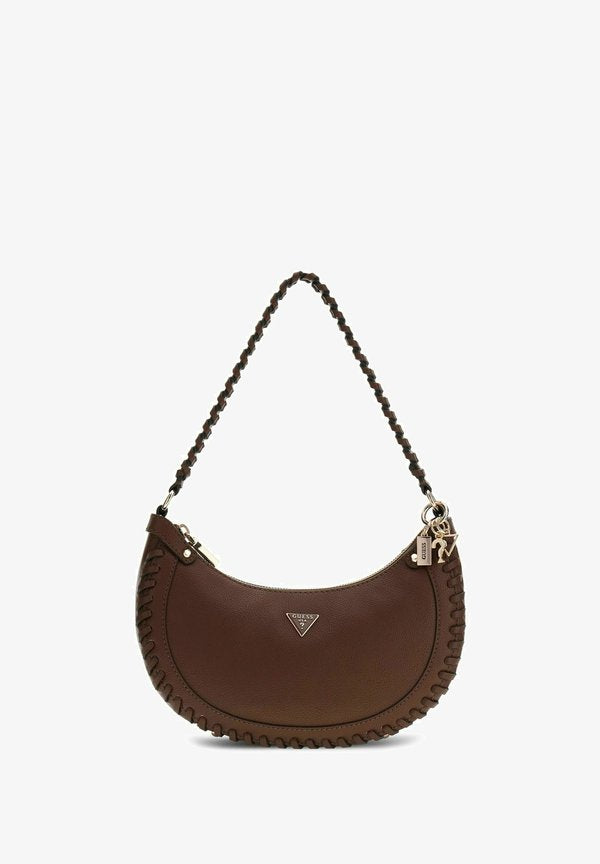 Guess PETRA HOBO SHOULDER BAG - Handbag - chocolate
