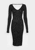 Anna Field LUREX V-AUSSCHNITT MIDI STRICKKLEID