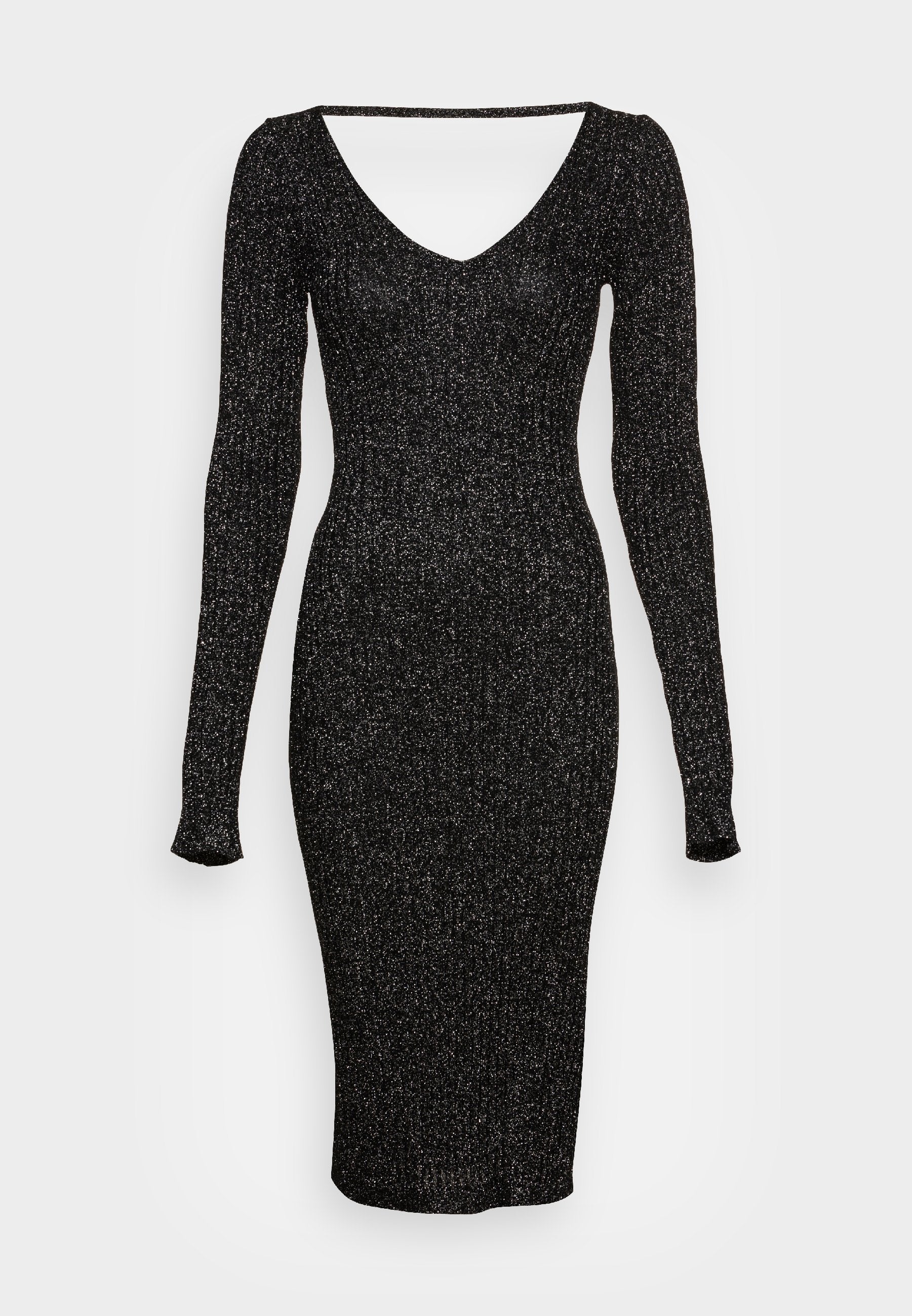 Anna Field LUREX V-AUSSCHNITT MIDI STRICKKLEID