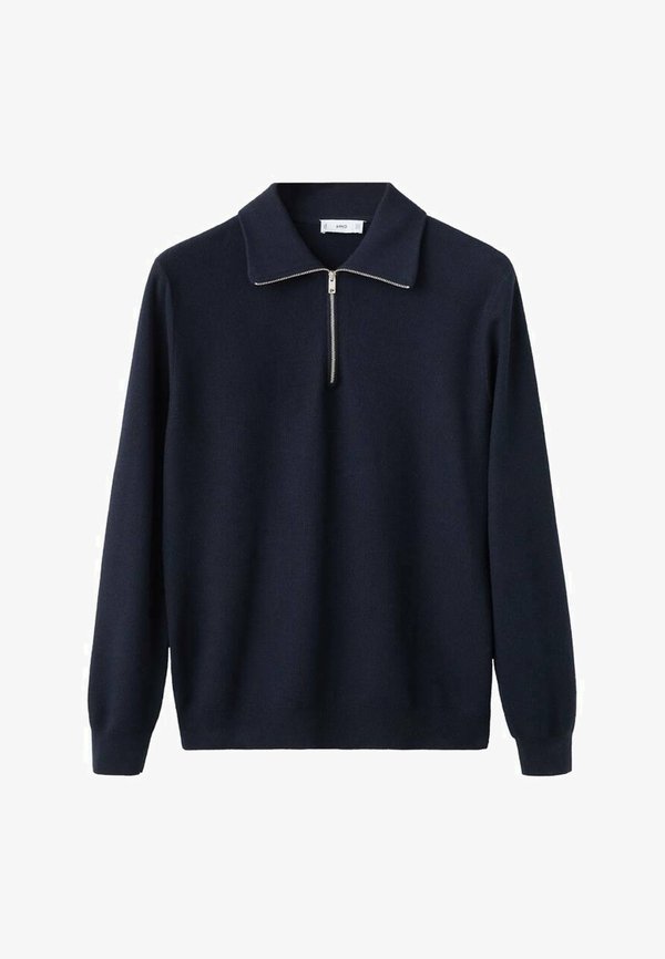 Mango Long sleeved top - bleu marine