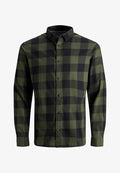 Jack & Jones JJEGINGHAM SHIRT - Shirt - dusty olive