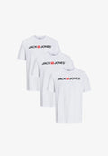 Jack & Jones 3 PACK - Print T-shirt - weiß