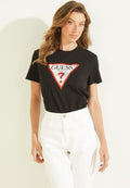Guess CLASSIC LOGO TEE - Print T-shirt - schwarz